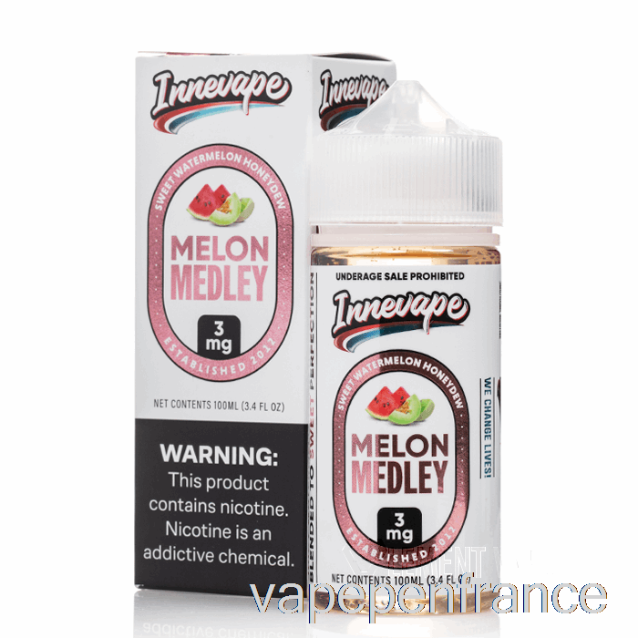Melon Medley - E-liquides Innevape - Stylo Vape 100ml 3mg